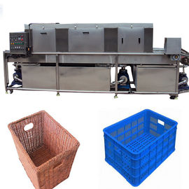 सब्जी भंडारण प्लास्टिक टोकरा सफाई मशीन, टर्नओवर औद्योगिक टोकरा वाशर