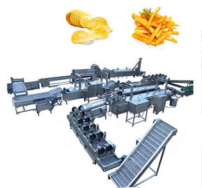 आलू के चिप्स के लिए 304 एसयूएस स्वचालित आलू के चिप्स बनाने की मशीन निरंतर फ्रायर