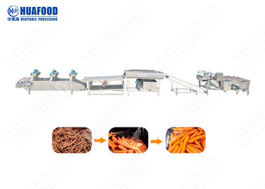 उच्च दक्षता आलू प्रसंस्करण मशीनरी ब्रश प्रकार गाजर सफाई मशीन