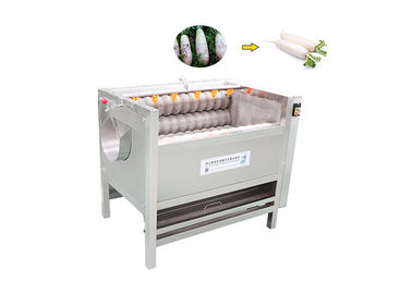 आलू इलेक्ट्रिकल 600 * 640 * 1300 मिमी सब्जी धोने की मशीन