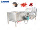 ब्रश प्रकार औद्योगिक सब्जी वॉशर, गाजर / एप्पल वॉशिंग मशीन 500-2000 किग्रा / एच आउटपुट